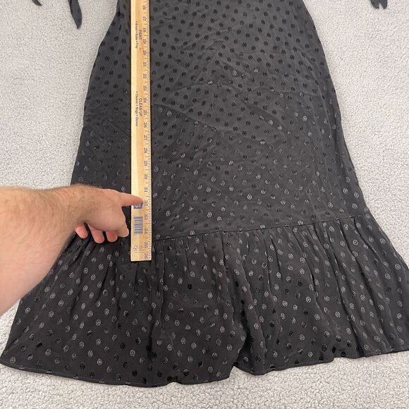 Anthropologie Maeve Midi Dress Womens Sz 4  Black Eudora 40s Inspired - Picture 6 of 9